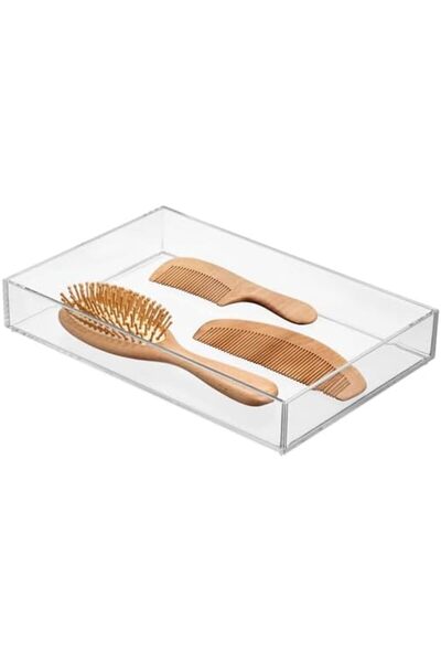 Interdesign iDesign Clarity Plastic Drawer Organizer, Storage Container for V...