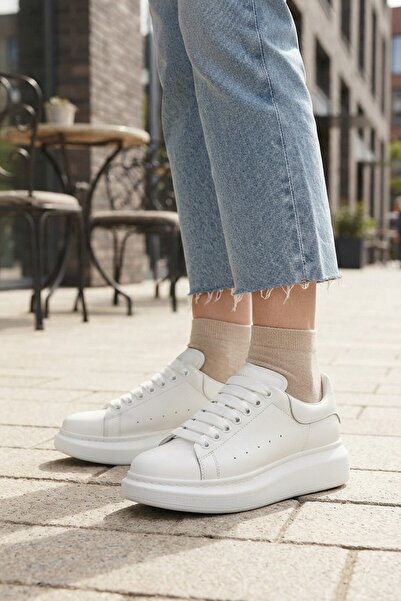 İncim Beyaz Günlük Sneaker Unisex Spor Ayakkabı