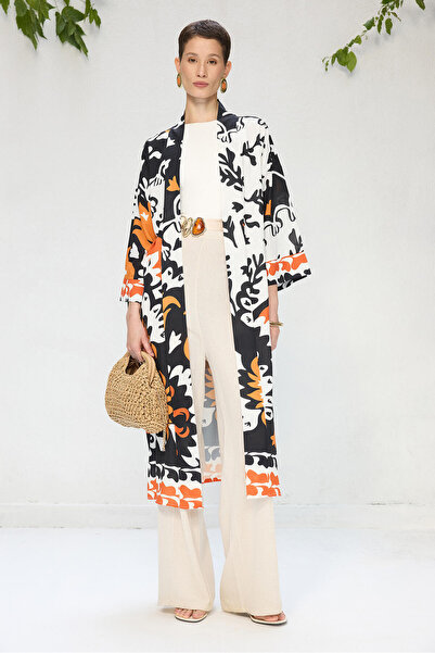 Touché Privé Patterned Maxi Kimono