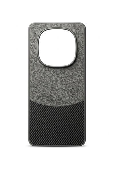 kılıfınbenden Redmi Note 14 Pro (5G-4G) Leather Patterned Gray Case