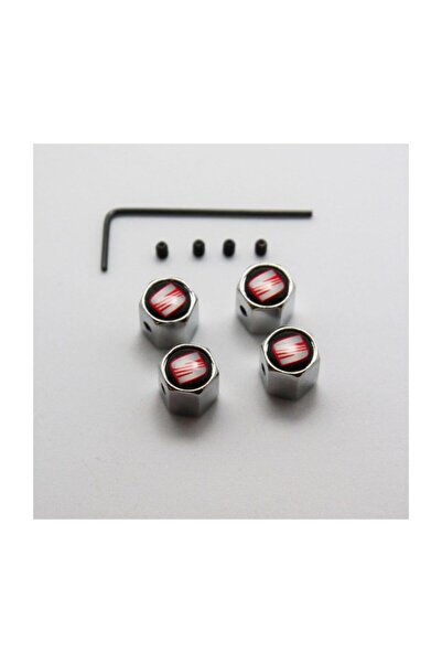 GARDENAUTO Seat Valve Cover with Allen Model Silver Color Anti-Theft