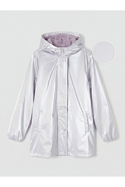 LC Waikiki Lcw Kids Lilac Hooded Girls' Raincoat