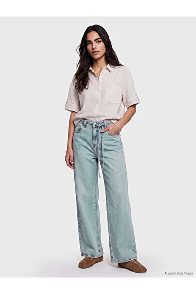 LC Waikiki Sparkling Choices from Shining Store Wide Leg Women's Jean Pants w...