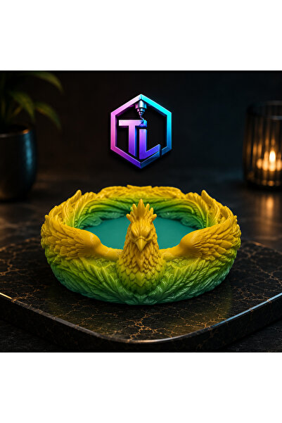 Anka Kuşu Dekoratif Küllük – 3D Baskı Premium Tasarım