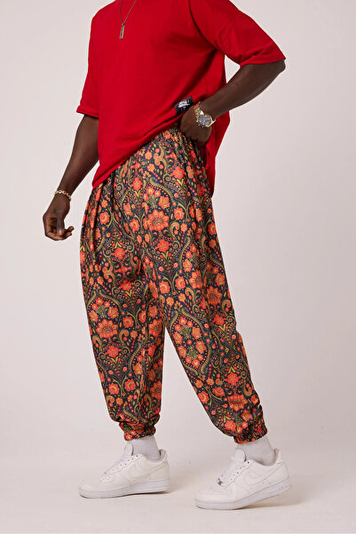FıttingRoom Elastic Waist Pleated Patterned Half-Shalwar