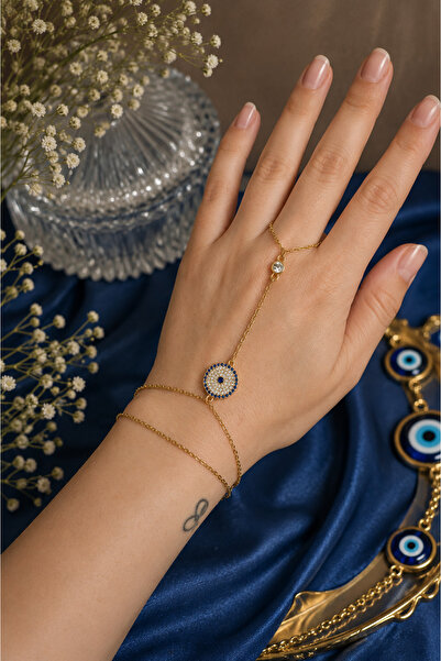 Sylvera Shop Nazar Işıltısı Steel Şahmeran (Gold Color)
