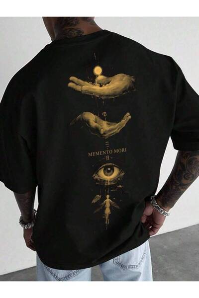 9TAY Manfinity Roughcore Men's Fashionable Casual Commuter Eye & Letter Print...