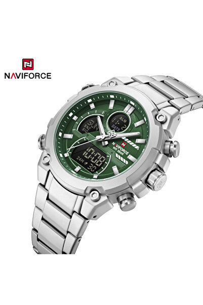 Naviforce ساعة يد رقمية تناظرية مع ضمان + علبة تحتوي على سوار هدية