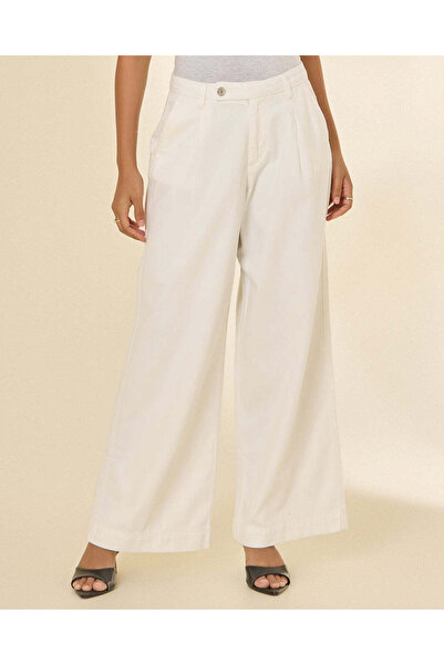 REDTAG Women Dark Wash Wide Leg Jeans
