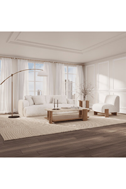 Roots Furniture طاولة قهوة من الترافرتين طراز داون
