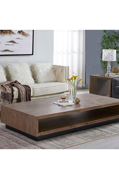 Crestview Collection Oak Wood Coffee Table
