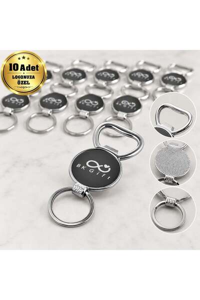 Bk Gift 10 Pieces of 6603 Single-Sided Laser Printed Metal Opener Keychains w...