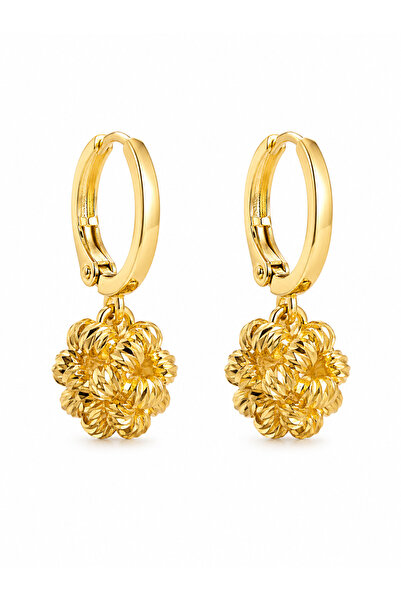 Generic Brand Cercei Damă Gold Bloom – Sphere | Oțel Inoxidabil Placat Auriu,...