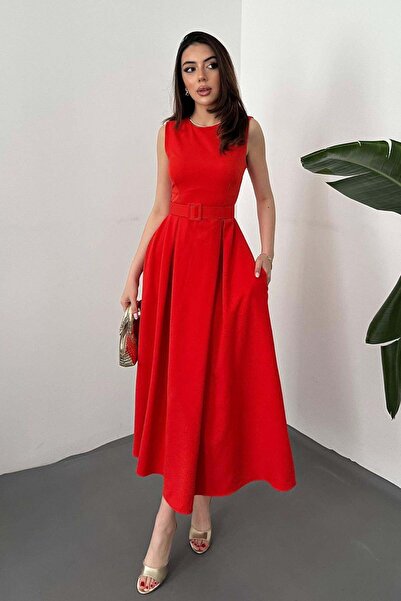 Clothes Fast Rochie de damă, muștar, cu guler halter și croială evazată