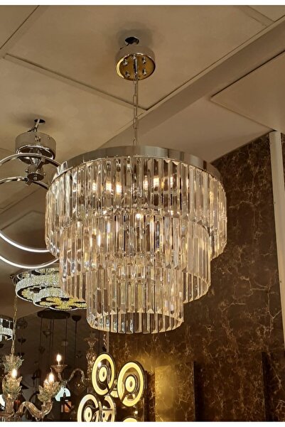 Belezza Lighting Krom Kaplama Taşlı Avize BLZZ004