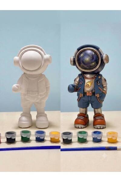 RK Activity Astronot Taş Boyama Heykel Obje Boyama 19cm