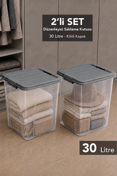 Meleni Home Organizator de dulap cu 2 compartimente - Cutie de depozitare mul...