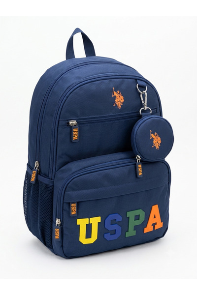 U.S. Polo Assn. حقيبة ظهر مدرسية للجنسين، حقيبة سفر يومية PLCAN26176