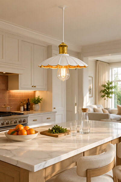 Vivido Home Gold Metal Tekli Alven Avize