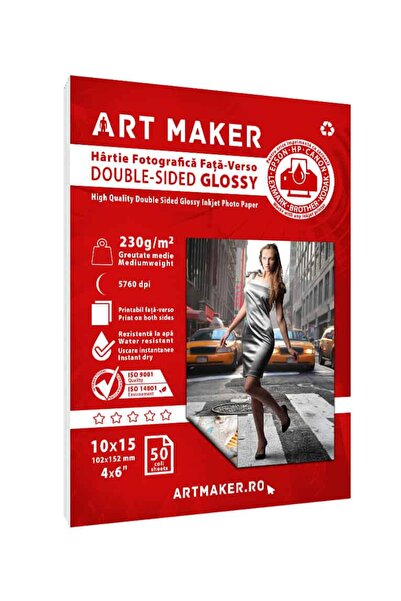 Art Maker Glossy double-sided photo paper, 230g/m2, 10×15, 50 sheets