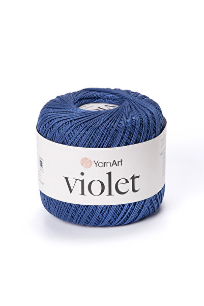 Yarnart Violet Koyu Mavi Koton Merserize Dantel Örgü İpi 0154