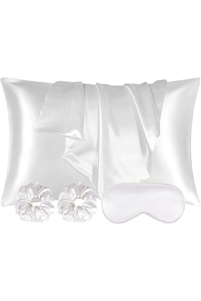 KASTWAVE Satin Silk Pillowcases, Anti-Frizz Beauty Sleep Pillowcase Set with ...