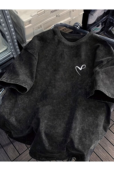 Pink Sky Unisex Oversize Vintage Washed Street Style Μόδα του δρόμου Βαμβακερ...