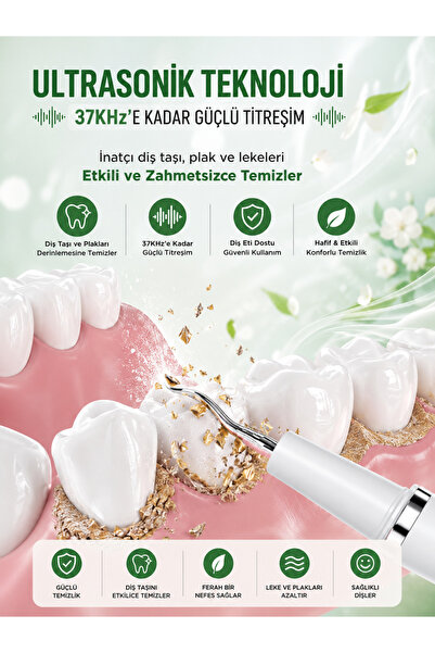 RAYLAX Ultrasonik Diş Temizleme Cihazı 5 Modlu Akıllı Diş Tartarı Ve Plak Temizleyici
