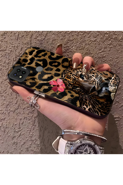 PATTERNOVA Redmi 9C/10A Uyumlu Yüksek kaliteli leopar pars telefon kılıfı, da...