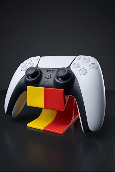 craftopya PS5 Dualsense Uyumlu Sarı Kırmızı Çiftli Oyun Kolu Standı Controller Tutucu
