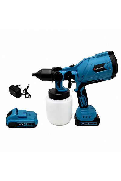 Rovitech Pistol electric de vopsit, 2 baterii de 48V, rezervor de 1000 ml, 12...