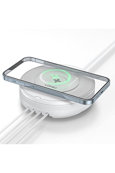 LDNIO Wireless Charger, 15W Desktop Wireless Charging Station with 4-Port PD/...