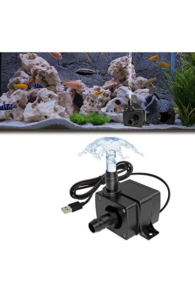 SYOSI Mini Submersible Water Pump Quiet USB Fountain Pump Electric Brushless ...