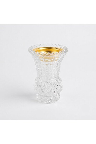 AKDC Clear Diamond-Cut Glass Incense Burner – 12×8 cm