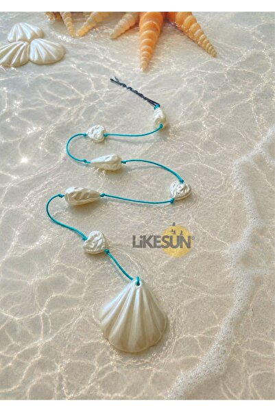 LiKESUN خرز شعر على شكل حورية البحر، خرز شعر على شكل صدفة البحر، إكسسوارات شع...