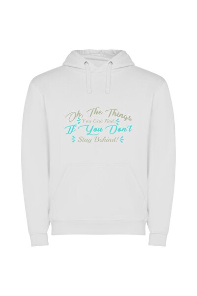 iLovePrints Unleash Life's Hidden Wonders Φούτερ με κουκούλα σε χρώμα Λευκό