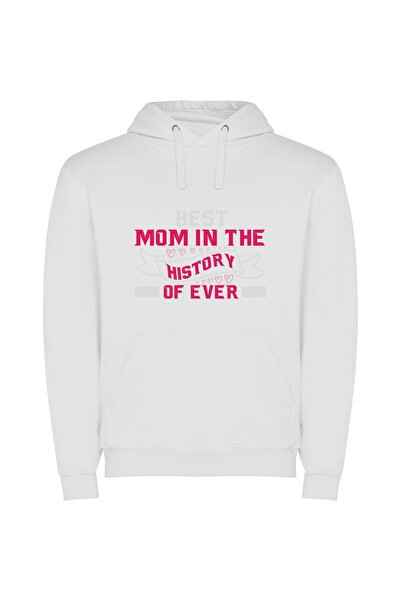 iLovePrints Ultimate Supermom of All Φούτερ με κουκούλα σε χρώμα Λευκό