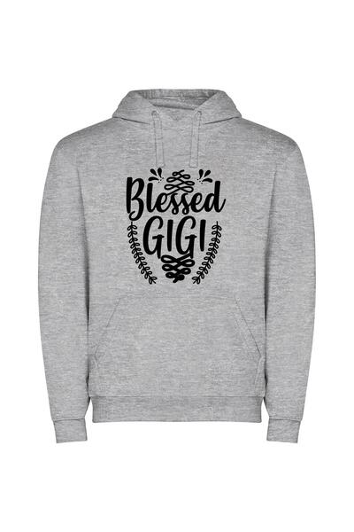 iLovePrints Sacred Bliss SVG Collection Φούτερ με κουκούλα σε χρώμα Γκρι
