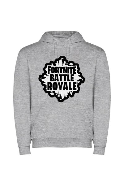 iLovePrints Fortnite Noir-Inspired Emblem Φούτερ με κουκούλα σε χρώμα Γκρι