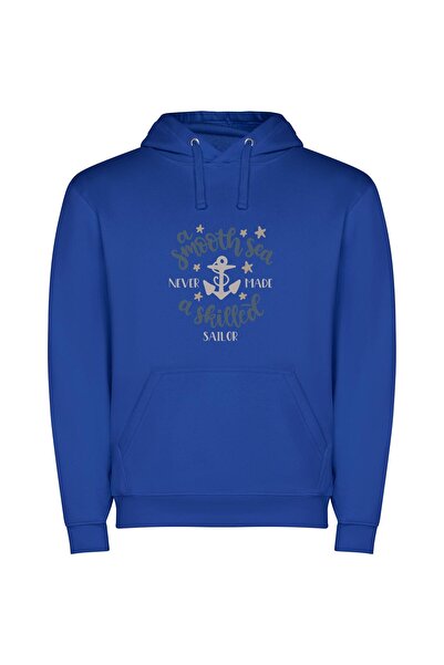 iLovePrints Sailor's Skillful Smooth Design Φούτερ με κουκούλα σε χρώμα Μπλε