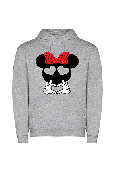 iLovePrints Enchanting Disney Mouse Collection Φούτερ με κουκούλα σε χρώμα Γκρι