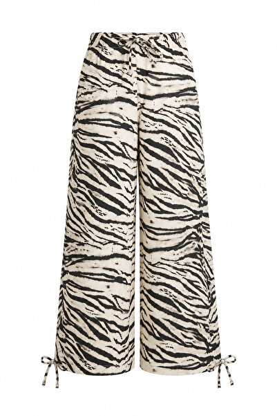 Özge Özgenç Adjustable Cuffs Zebra Pattern Trousers
