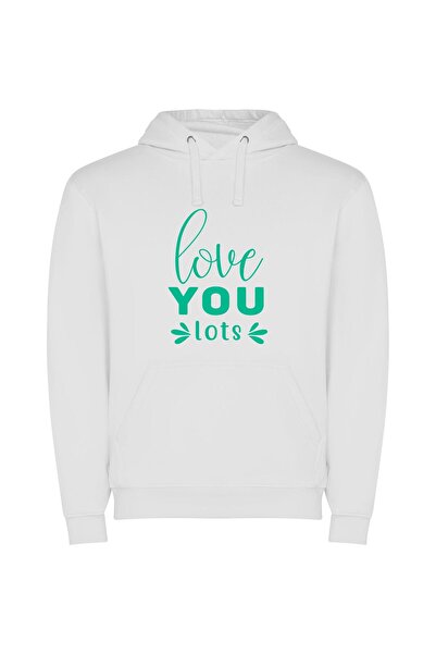 iLovePrints Enchanting Love's Radiance Φούτερ με κουκούλα σε χρώμα Λευκό