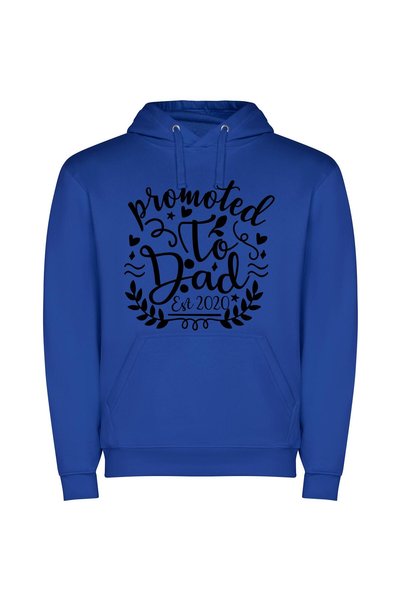 iLovePrints Dad Bod: Proud Provider Φούτερ με κουκούλα σε χρώμα Μπλε