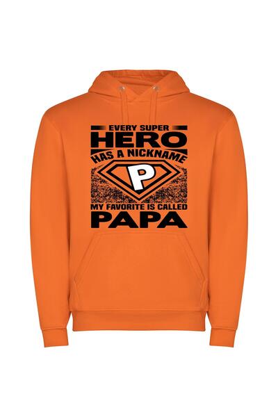 iLovePrints Diamond Clad Superhero Φούτερ με κουκούλα σε χρώμα Πορτοκαλί