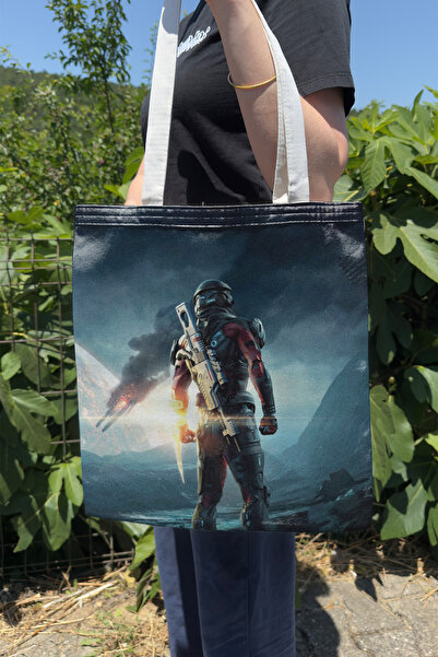 ZipZap Mass Effect V3 Double-Sided Canvas Print Tote Bag Computer Game Video ...