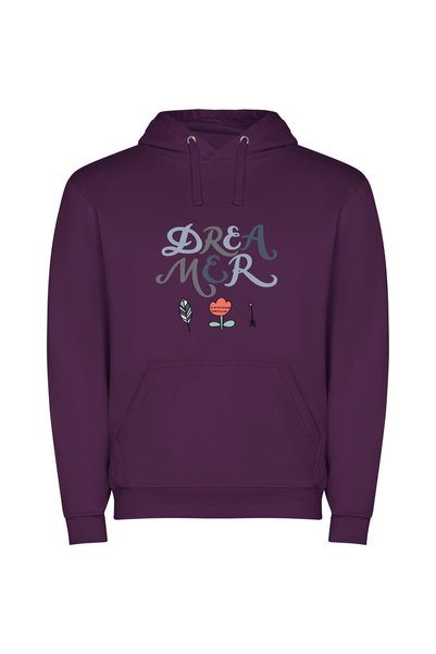 iLovePrints Dream Blossom Φούτερ με κουκούλα σε χρώμα Μωβ
