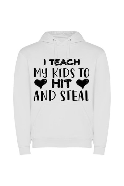 iLovePrints Strict Steamy Seduction School Φούτερ με κουκούλα σε χρώμα Λευκό