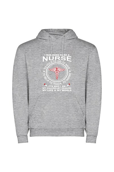 iLovePrints Pristine Medical Caduceus Φούτερ με κουκούλα σε χρώμα Γκρι