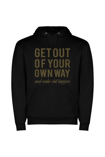 iLovePrints Create Your Own Magic Φούτερ με κουκούλα σε χρώμα Μαύρο